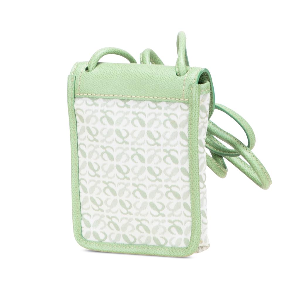Loewe B LOEWE Green Light Green Canvas Fabric Anagram Crossbody China
