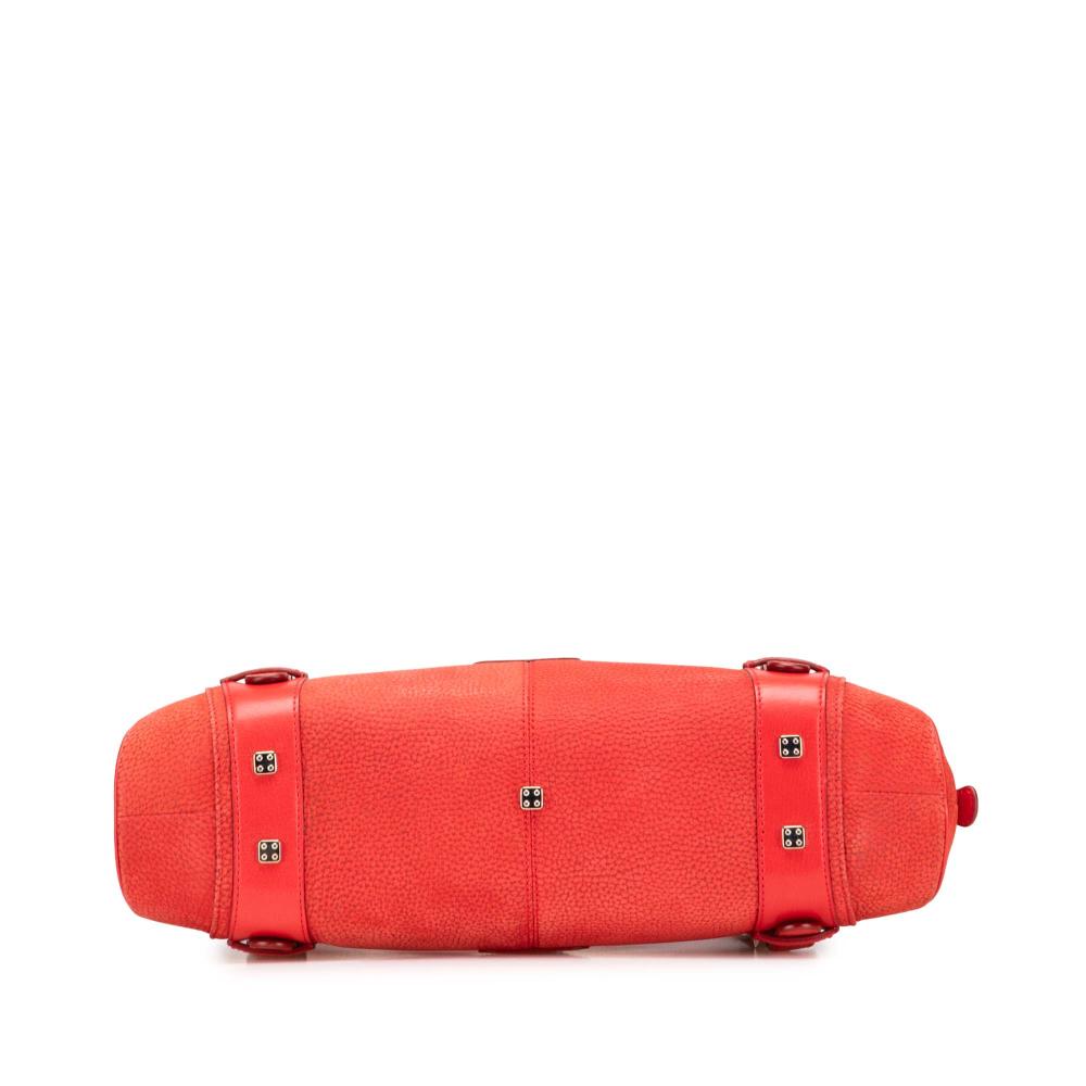 Loewe B LOEWE Red Nubuck Leather Leather Nubuck Senda Handbag Spain