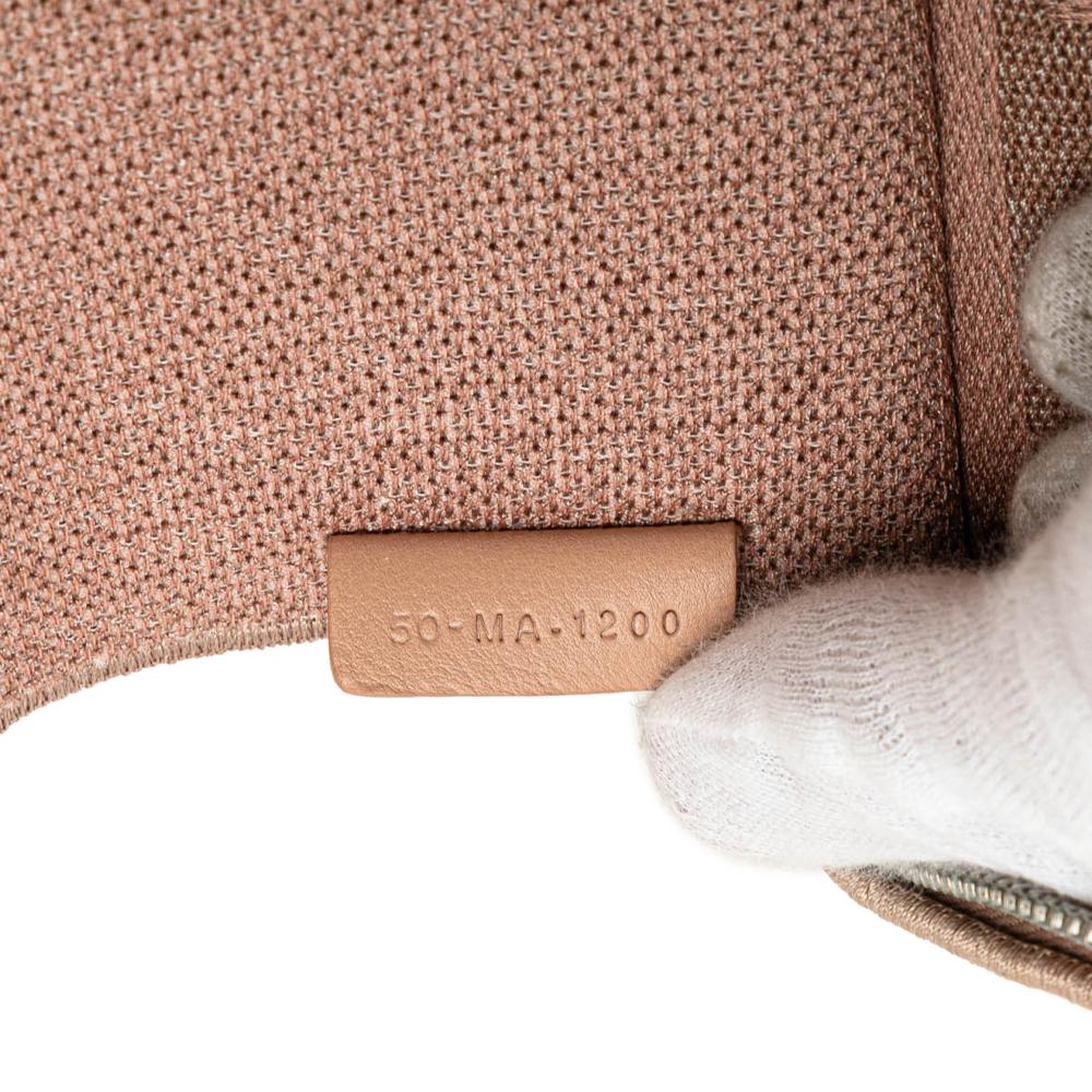 Christian Dior B Dior Pink Mesh Fabric Embroidered Diortravel Vanity Case Italy