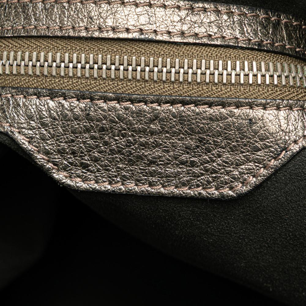 Louis Vuitton B Louis Vuitton Silver Calf Leather Monogram Mahina XL France