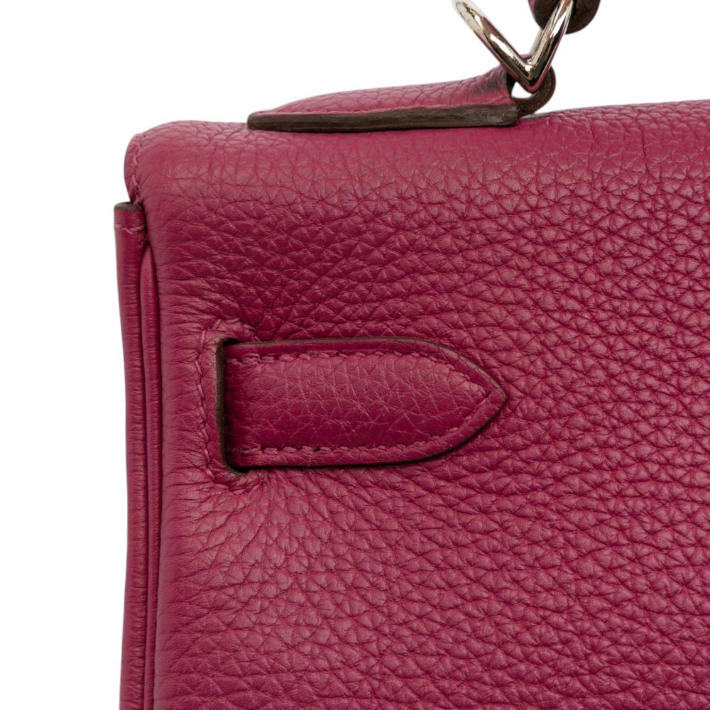 Hermès AB Hermès Purple Magenta Calf Leather Togo Kelly II Retourne 32 France