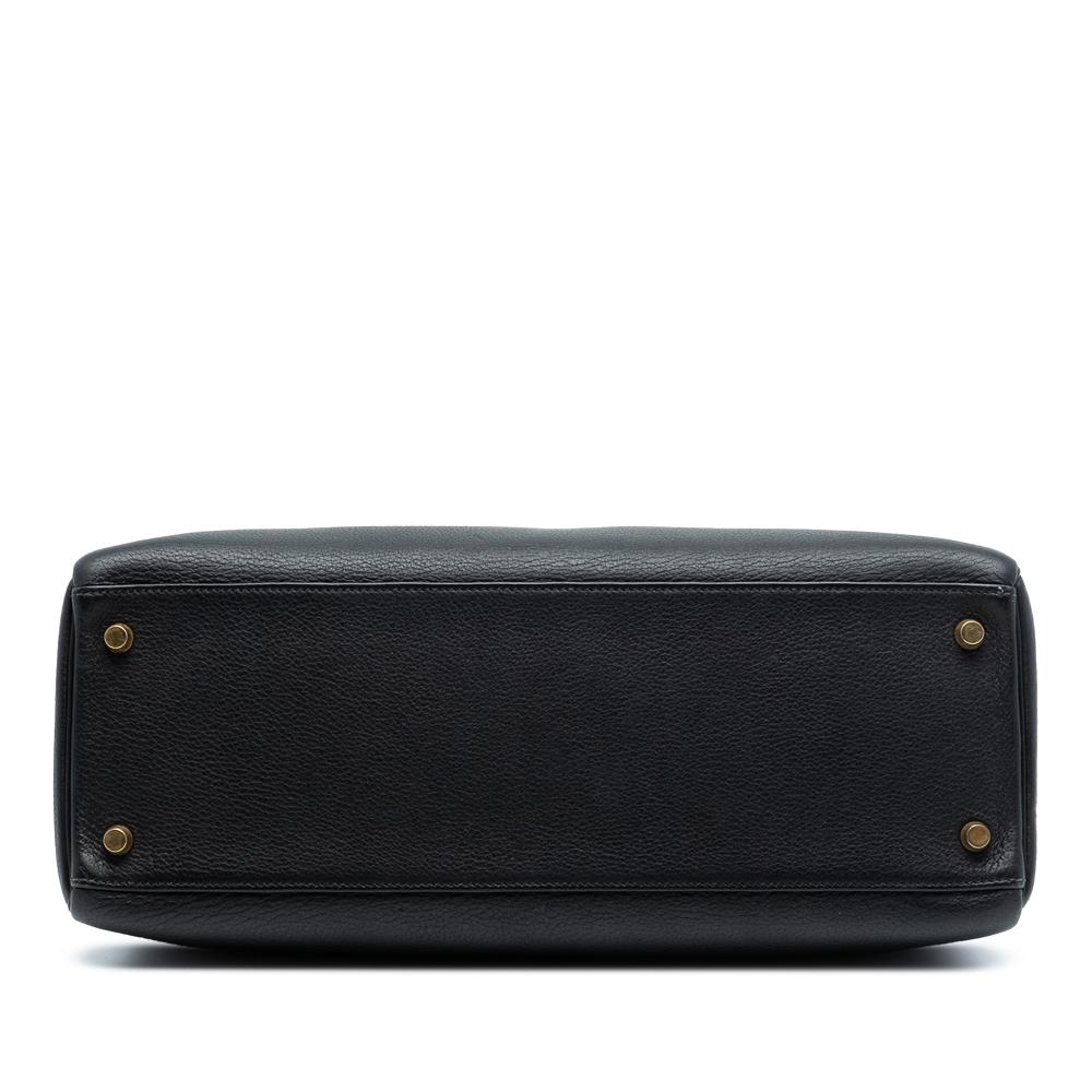 Hermès B Hermès Black Calf Leather Togo Kelly II Retourne 35 France