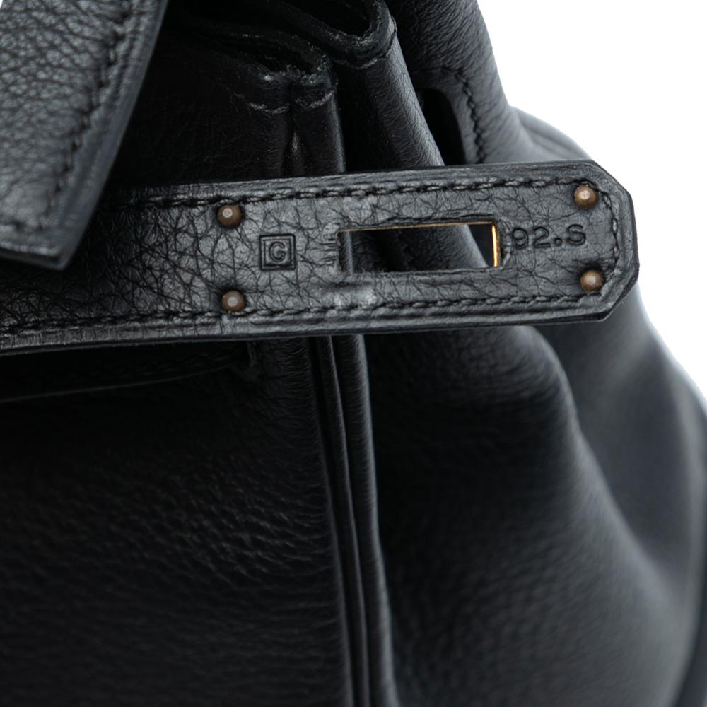 Hermès B Hermès Black Calf Leather Togo Kelly II Retourne 35 France