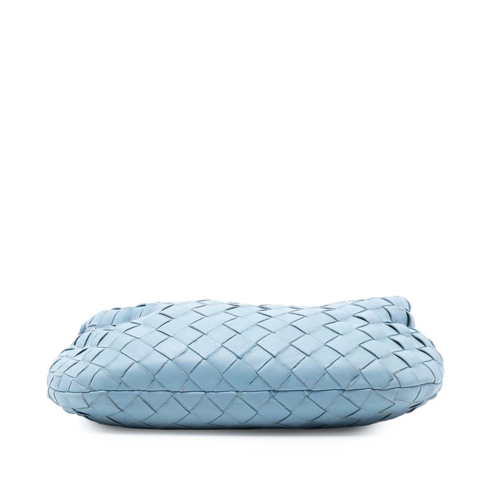 Bottega Veneta B Bottega Veneta Blue Light Blue Nappa Leather Leather Mini Nappa Intrecciato Jodie Italy