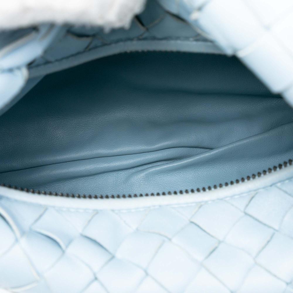 Bottega Veneta B Bottega Veneta Blue Light Blue Nappa Leather Leather Mini Nappa Intrecciato Jodie Italy