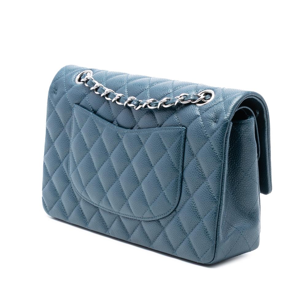 Chanel AB Chanel Blue Caviar Leather Leather Medium Classic Caviar Double Flap France