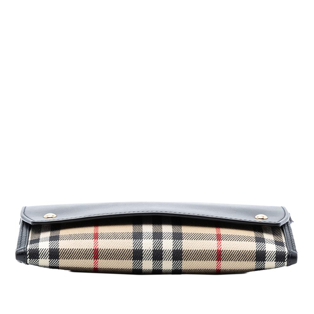 Burberry B Burberry Brown Beige Canvas Fabric House Check and Leather Phone Pocket Crossbody United Kingdom