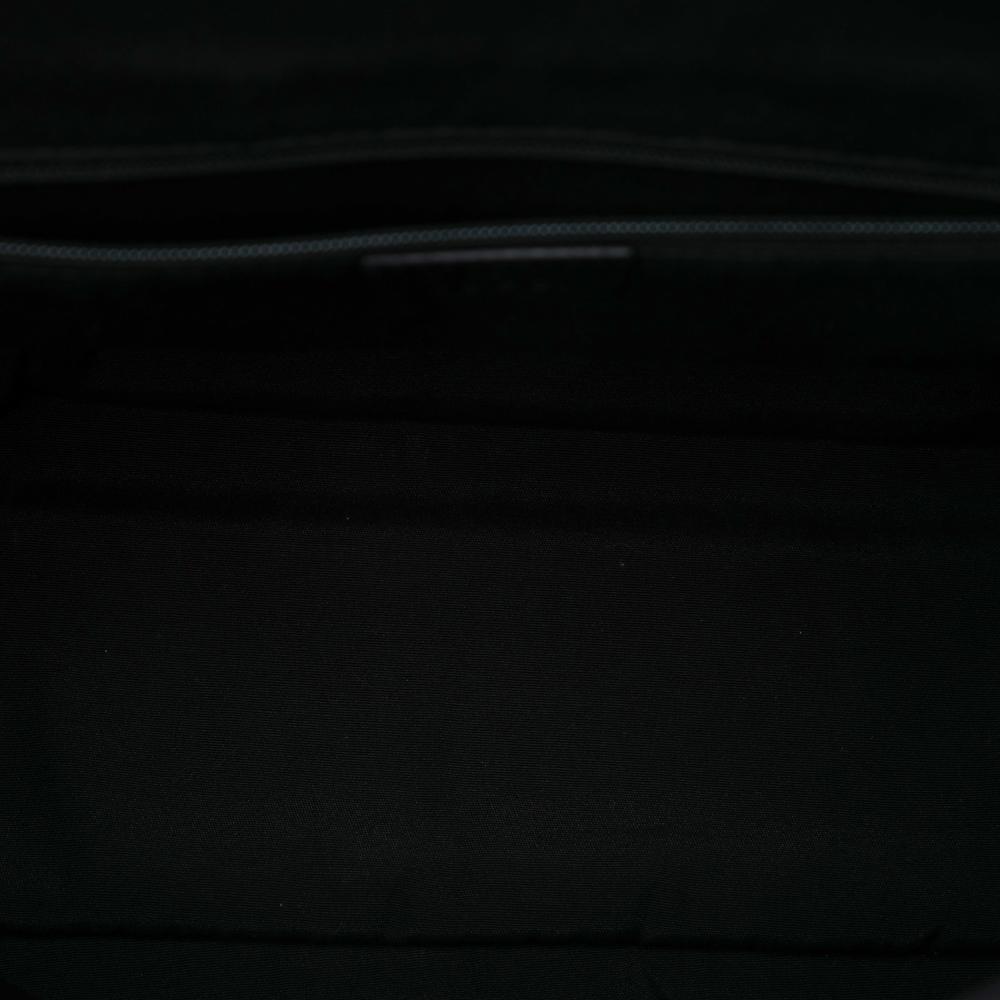 Gucci B Gucci Black Denim Fabric GG Messenger Bag Italy