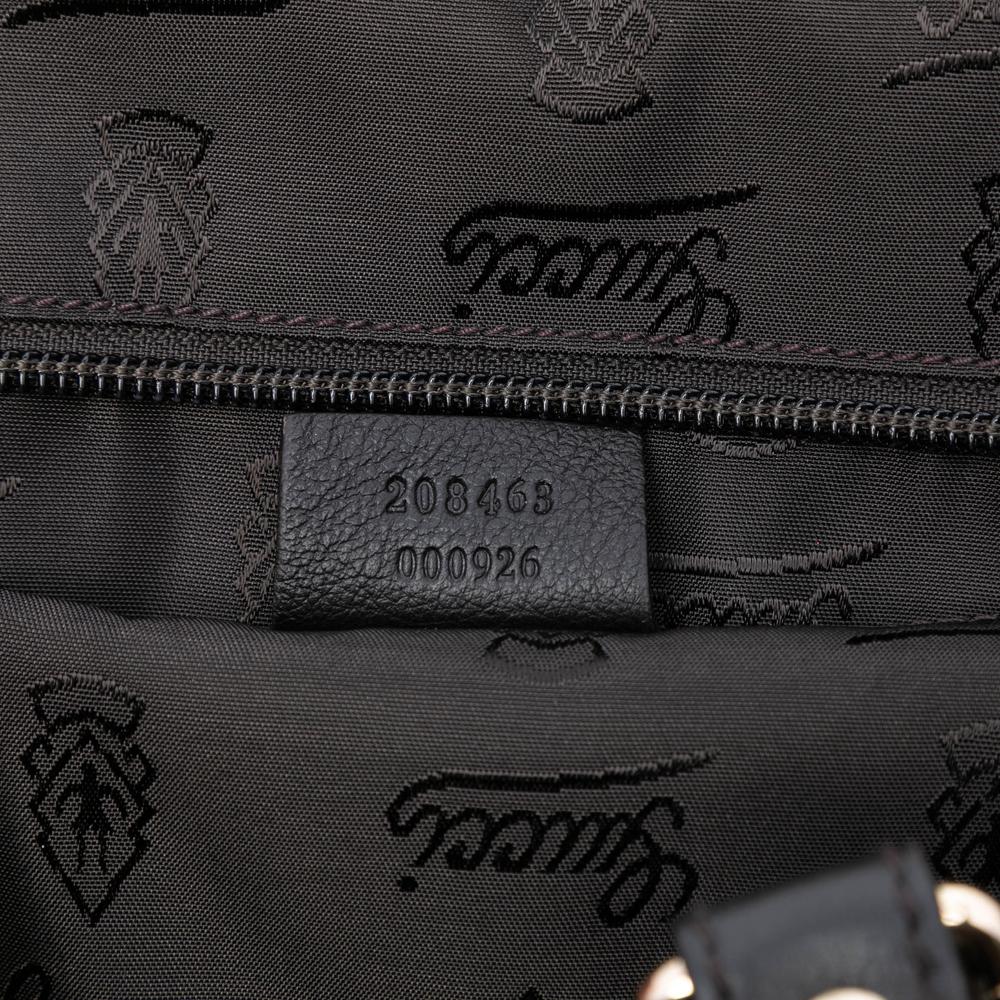 Gucci B Gucci Black Calf Leather Guccissima Business Bag Italy