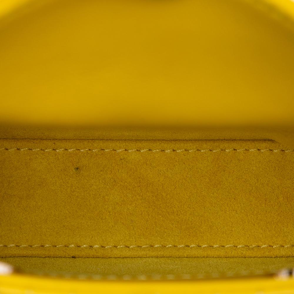 Christian Dior AB Dior Yellow Lambskin Leather Leather Micro Lambskin Cannage Lady Dior Italy