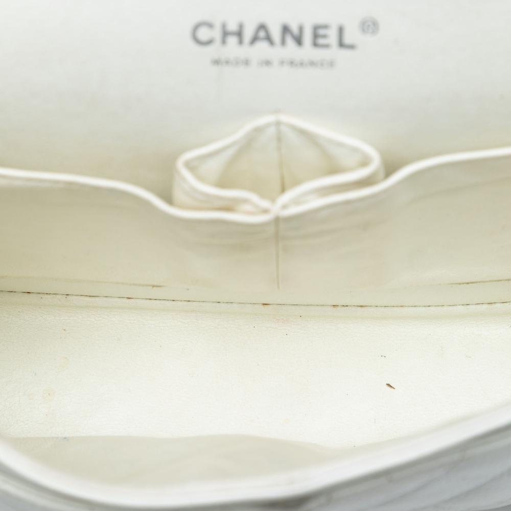 Chanel B Chanel White Off White Caviar Leather Leather Medium Classic Caviar Double Flap France