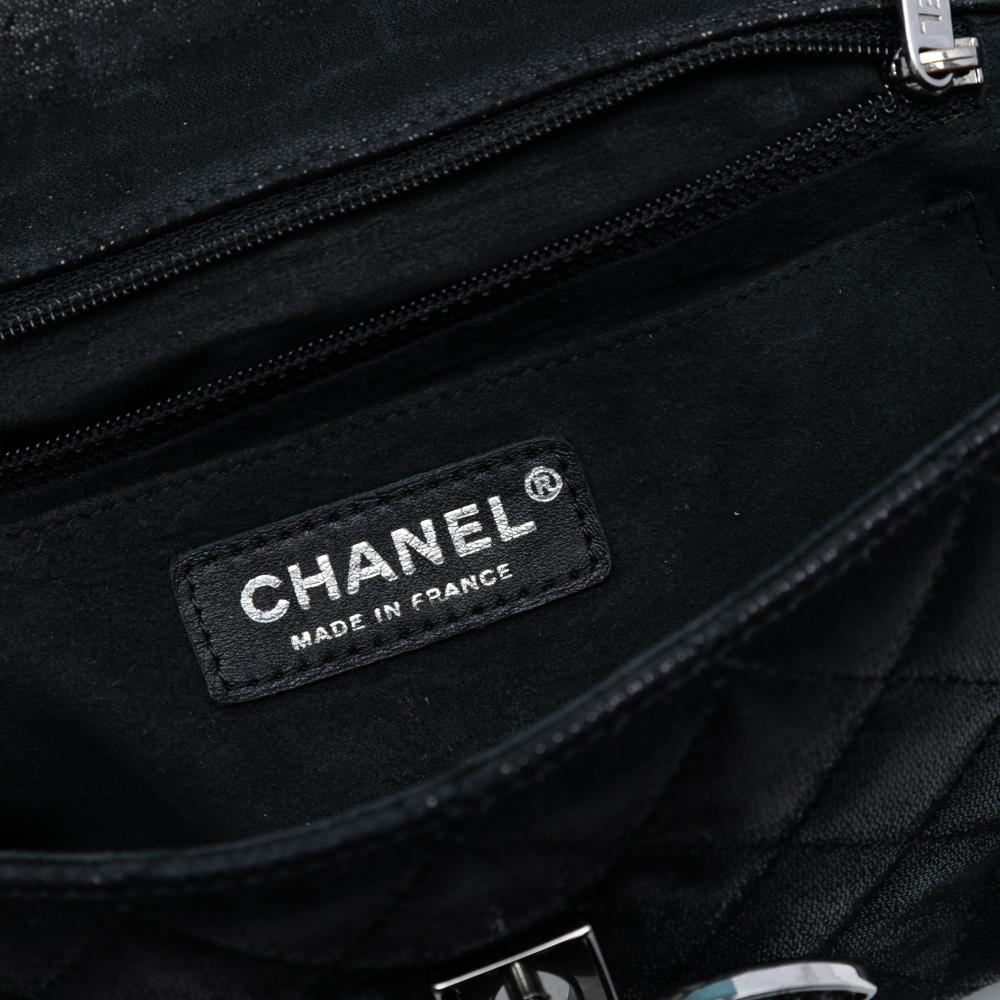 Chanel AB Chanel Black Caviar Leather Leather Iridescent Caviar Crystal CC Wallet On Chain France