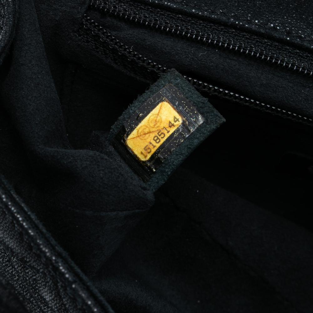 Chanel AB Chanel Black Caviar Leather Leather Iridescent Caviar Crystal CC Wallet On Chain France