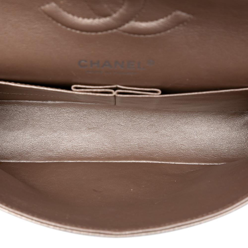 Chanel AB Chanel Gold Lambskin Leather Leather Medium Classic Metallic Lambskin Double Flap France