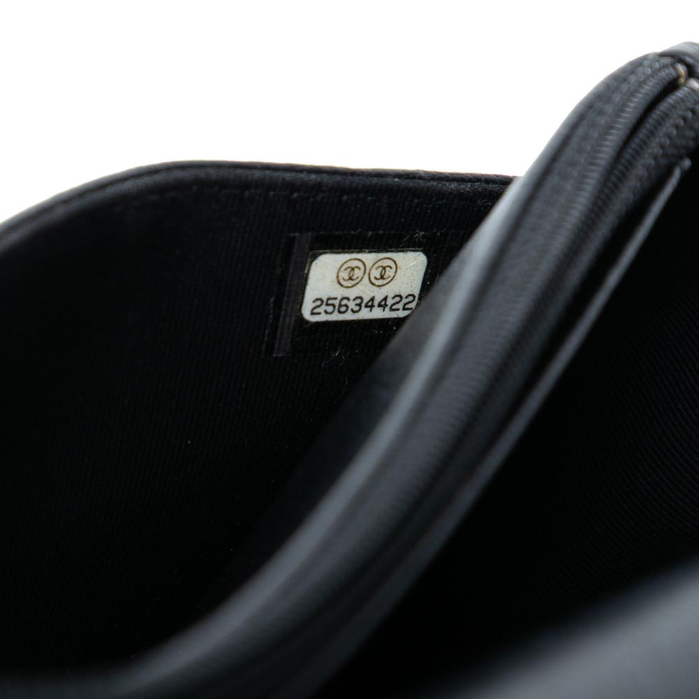 Chanel Black Patent Leather Leather CC Quilted Patent Aged Calfskin Gabrielle Wallet On Chain Italy