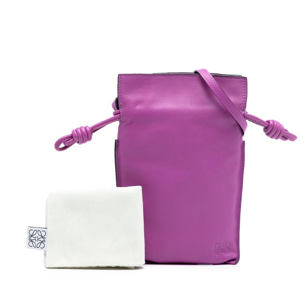 Loewe AB LOEWE Purple Nappa Leather Leather Nappa Flamenco Pocket Crossbody Spain
