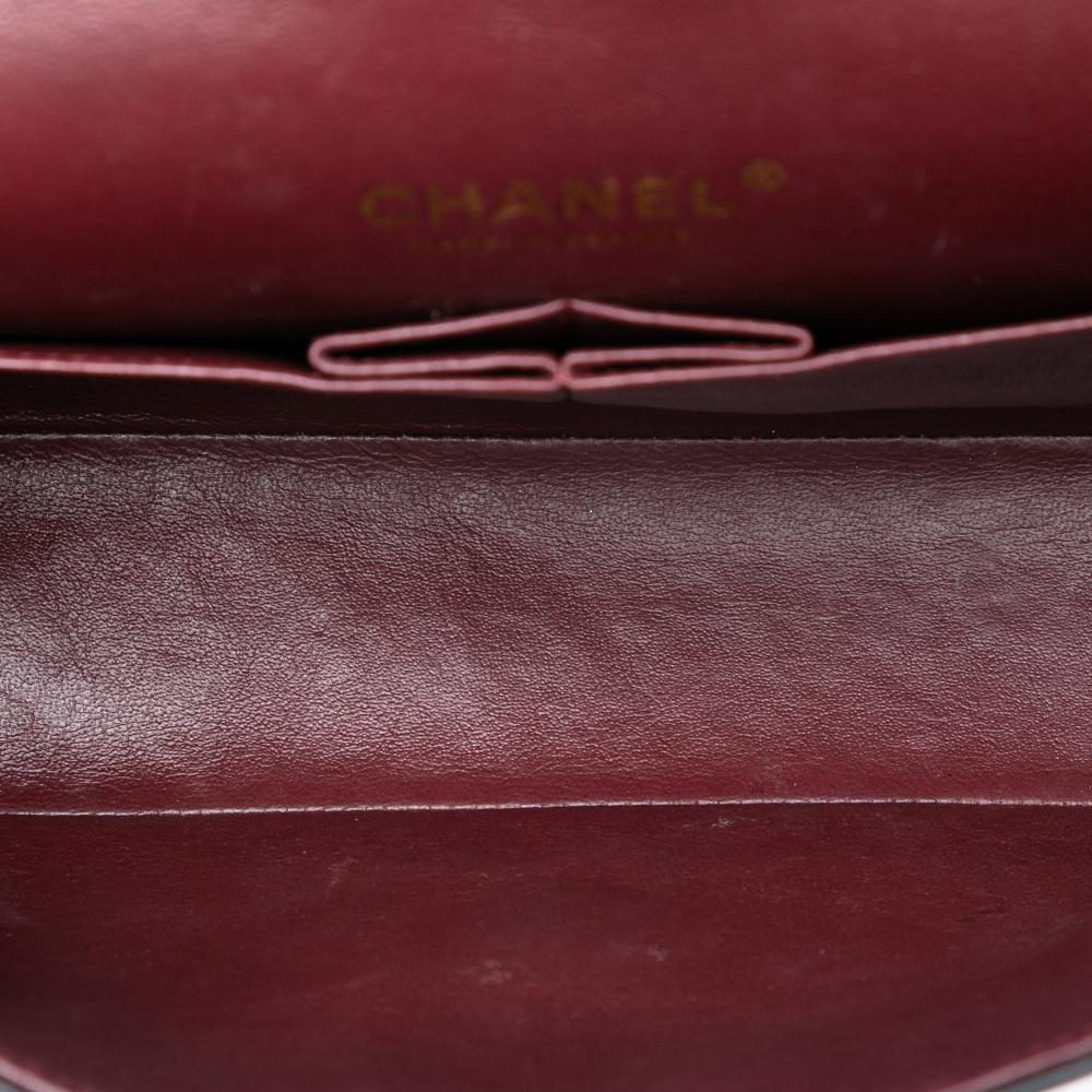 Chanel B Chanel Black Lambskin Leather Leather Medium Classic Lambskin Double Flap France