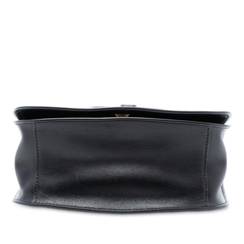 Prada B Prada Black Calf Leather City Pionniere Saddle Bag Italy