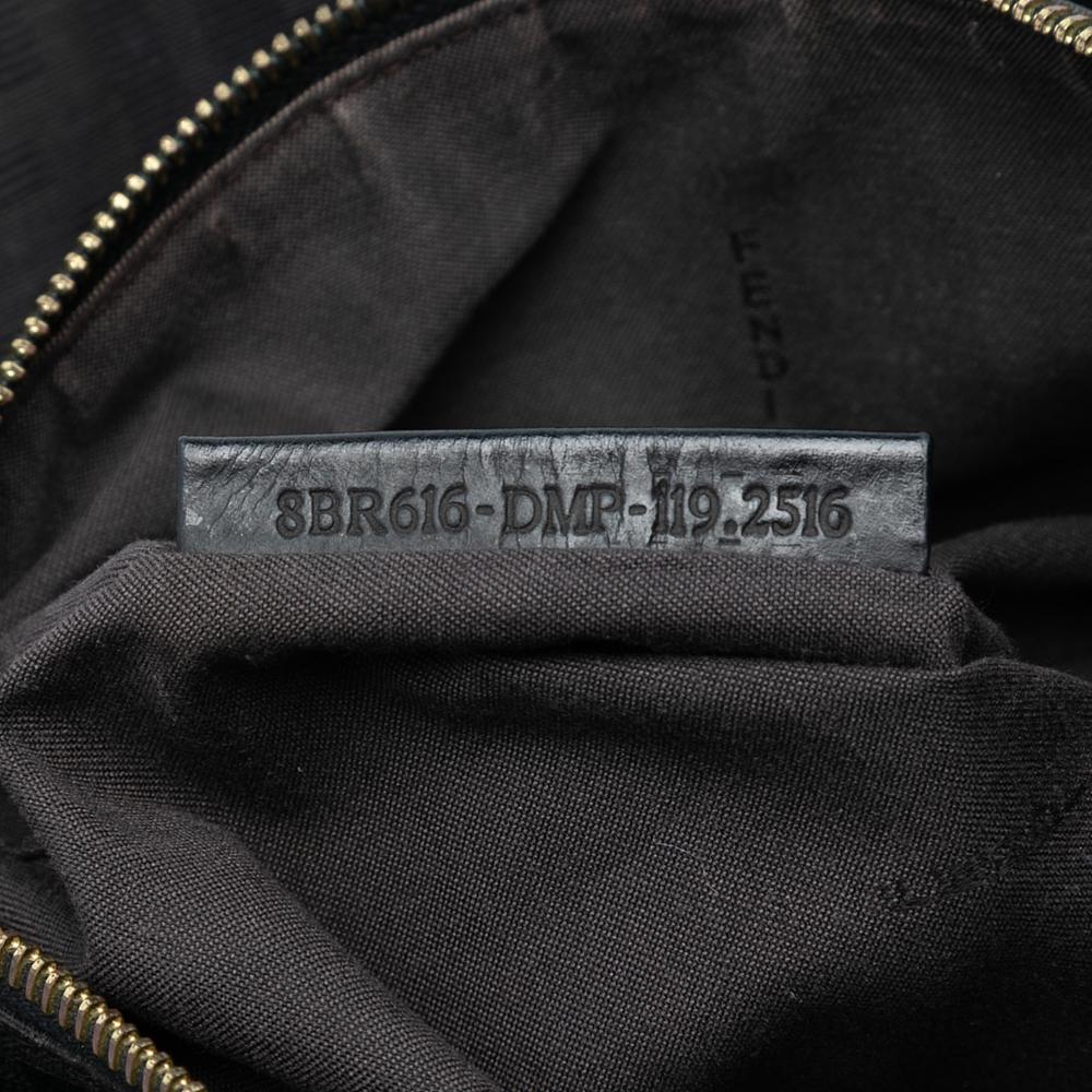 Fendi B Fendi Black Canvas Fabric Large Zucca Mia Tote Italy