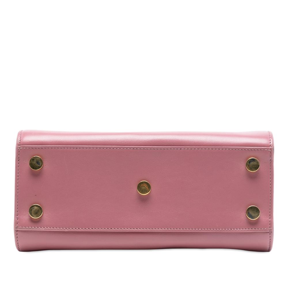 Saint Laurent B Saint Laurent Pink Rose Gold Calf Leather Nano Sac De Jour Satchel Italy