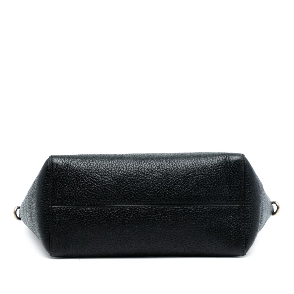 Gucci B Gucci Black Calf Leather Mini Swing Satchel Italy