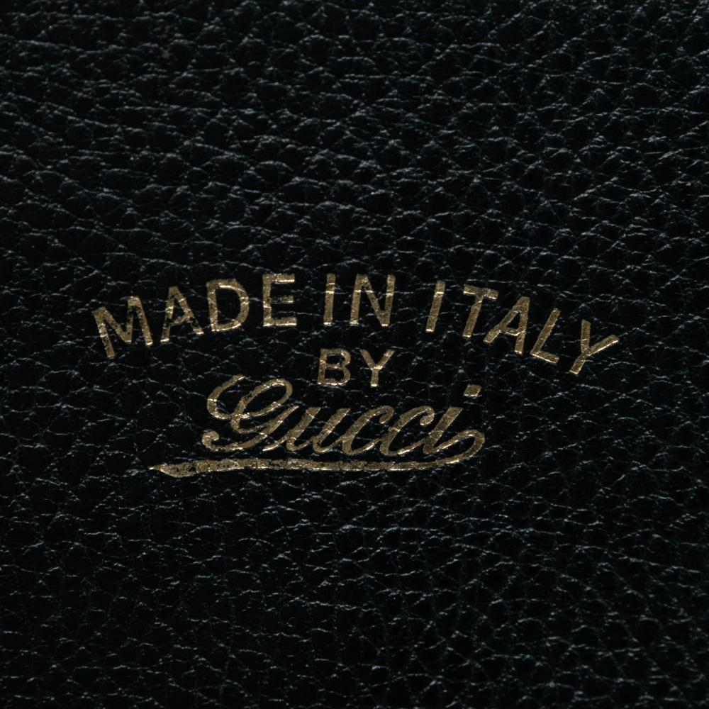 Gucci B Gucci Black Calf Leather Mini Swing Satchel Italy