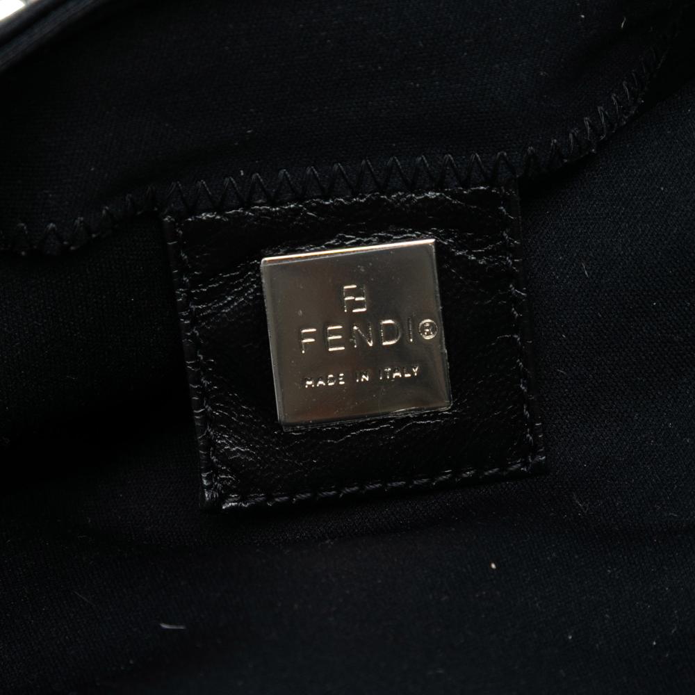 Fendi B Fendi Black Canvas Fabric Mamma Forever Italy