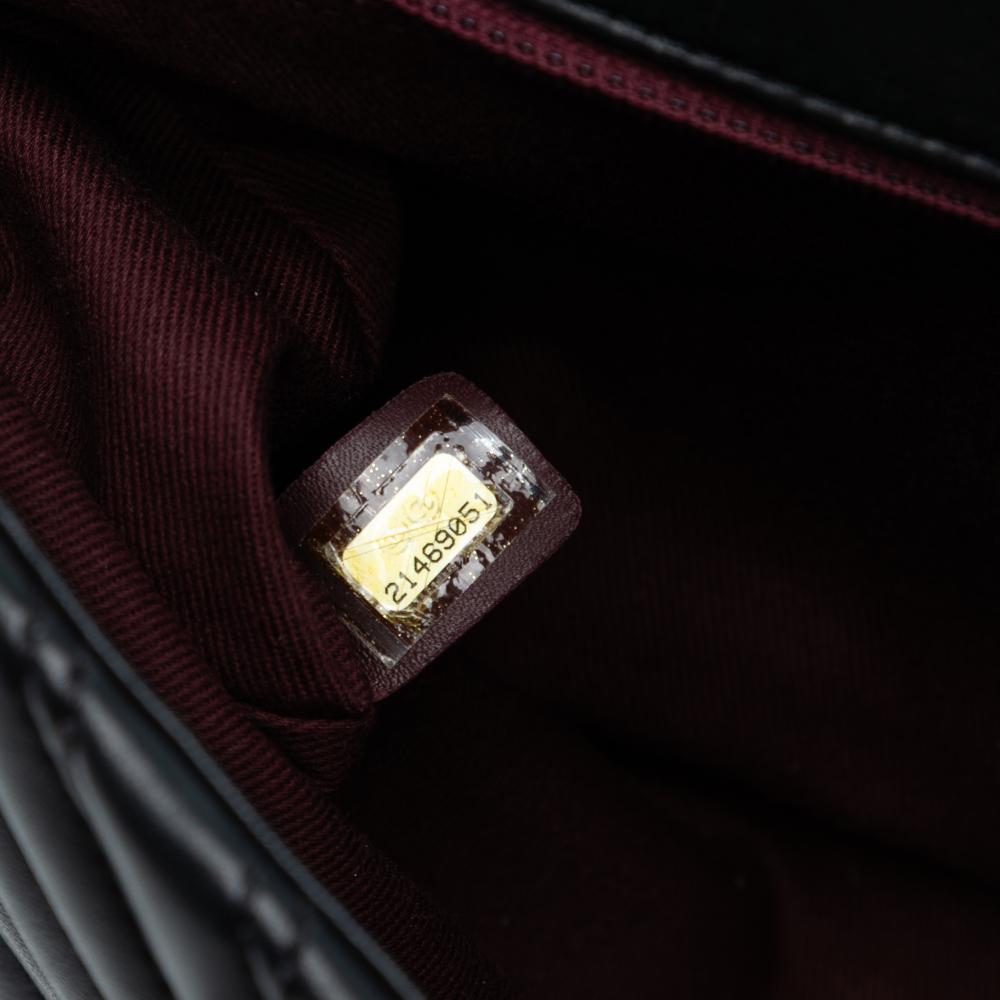 Chanel Black Lambskin Leather Leather Jumbo Classic Chevron Lambskin Double Stitch Single Flap Italy