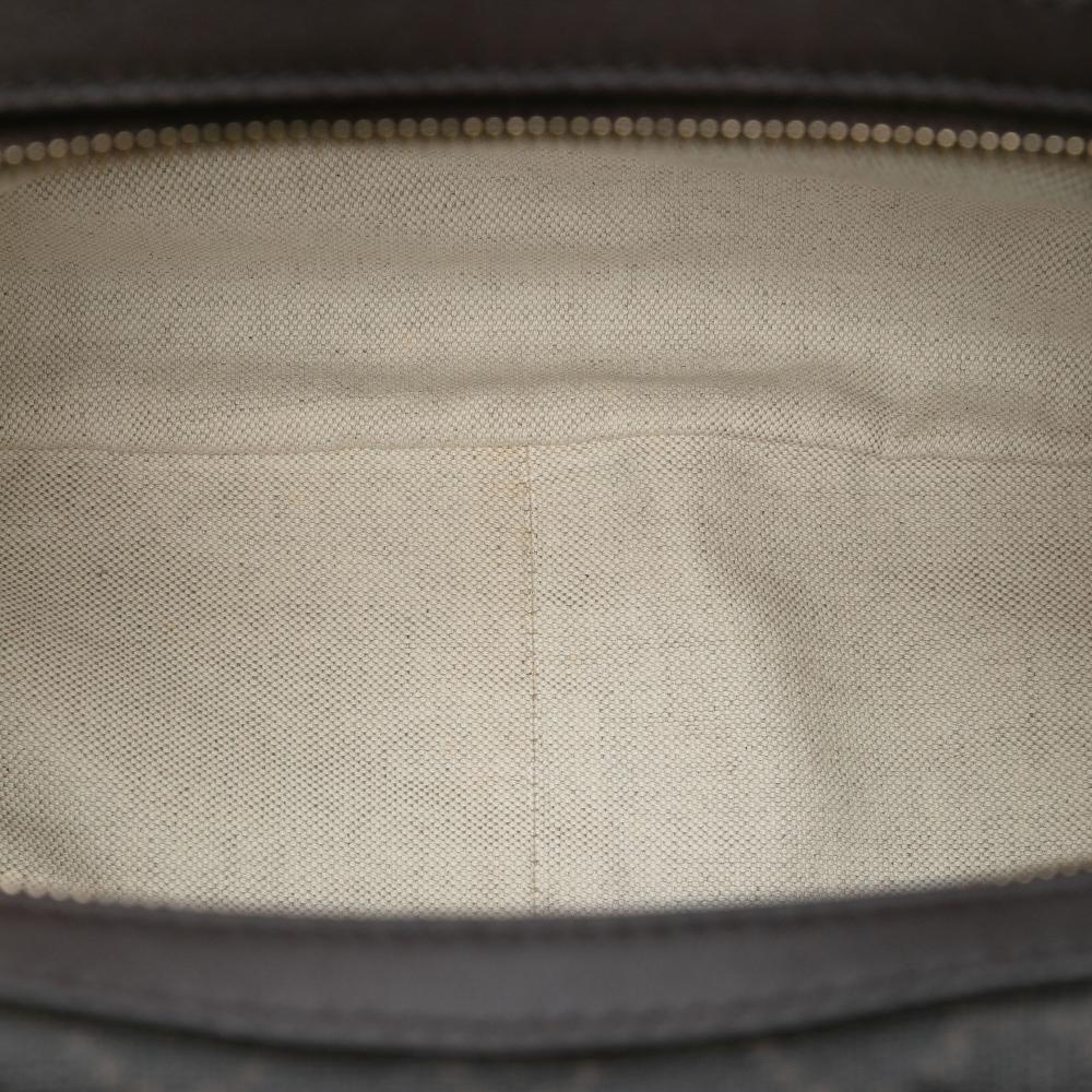 Gucci B Gucci Brown Dark Brown Coated Canvas Fabric GG Supreme Nice Shoulder Bag Italy