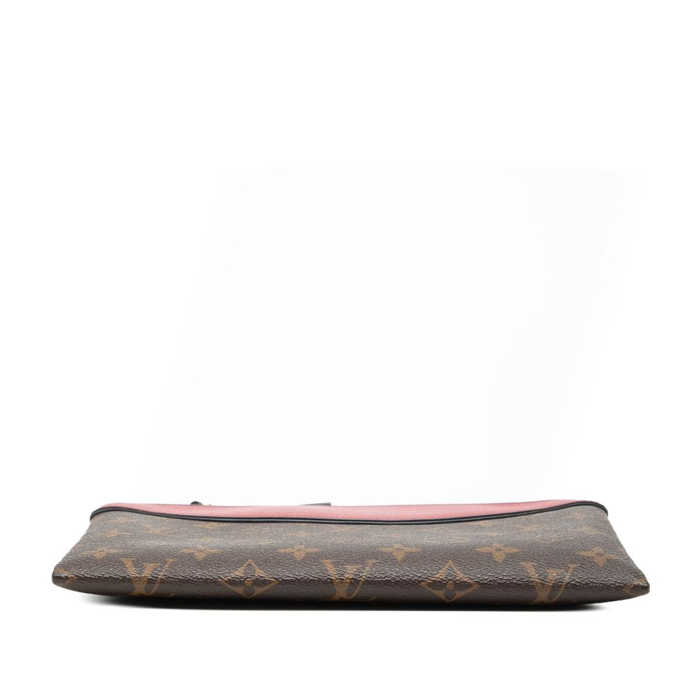 Louis Vuitton AB Louis Vuitton Brown with Red Monogram Canvas Fabric Monogram Pochette Tuileries France