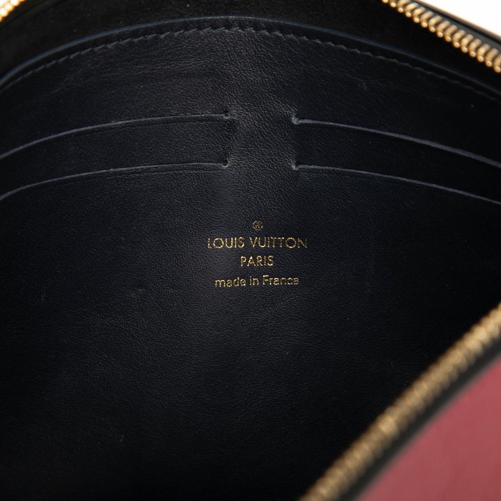 Louis Vuitton AB Louis Vuitton Brown with Red Monogram Canvas Fabric Monogram Pochette Tuileries France