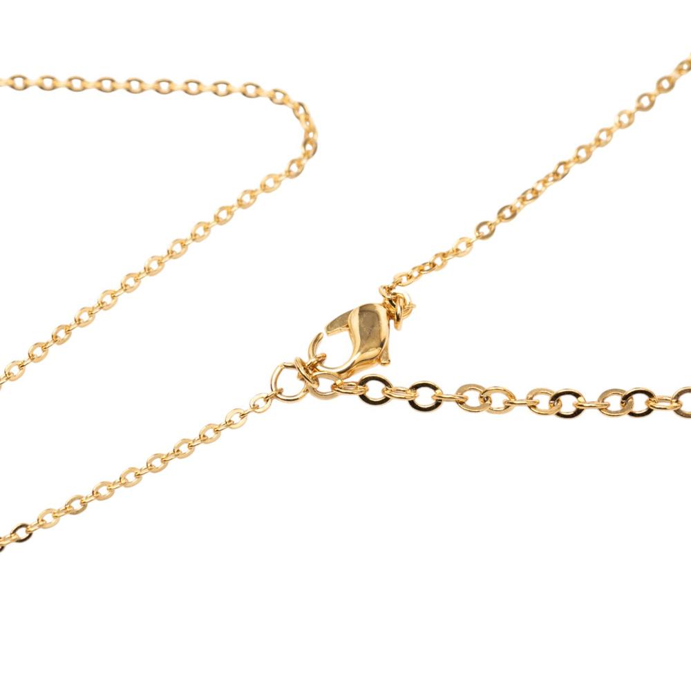 Christian Dior B Dior Gold Gold Plated Metal Rhinestone Logo Heart Pendant Necklace Germany