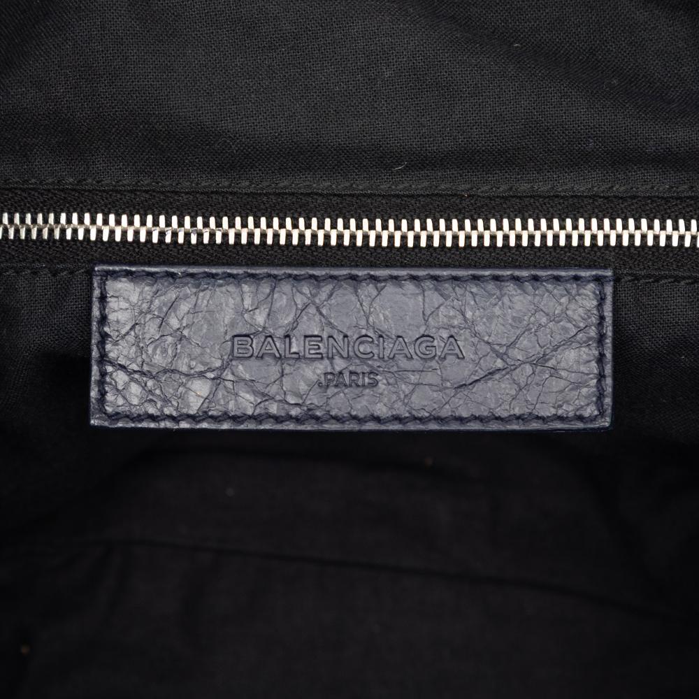 Balenciaga B Balenciaga Blue Navy Lambskin Leather Leather Lambskin Motocross Classic Traveler Backpack Italy