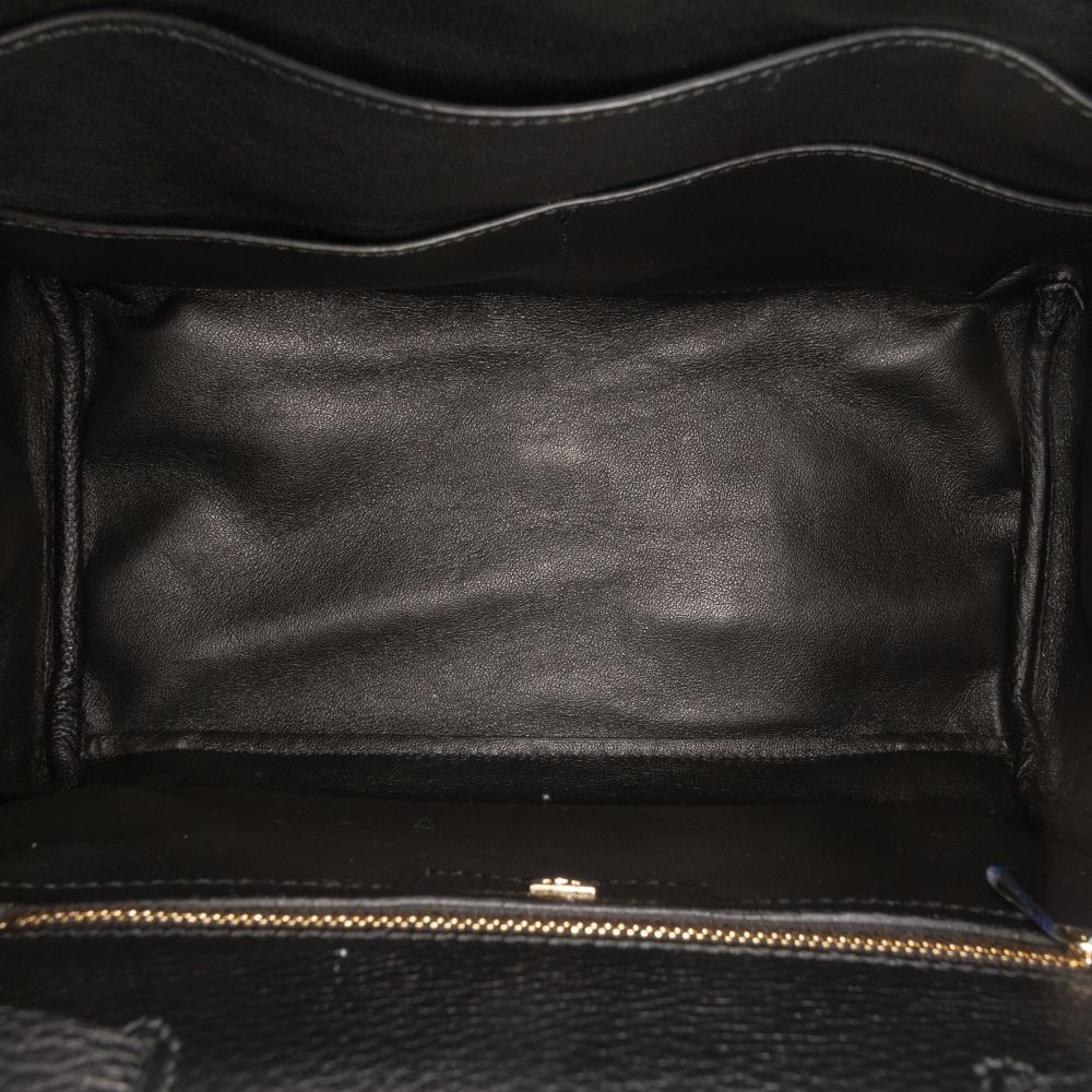 Ferragamo AB Ferragamo Black Calf Leather Studio Backpack Italy