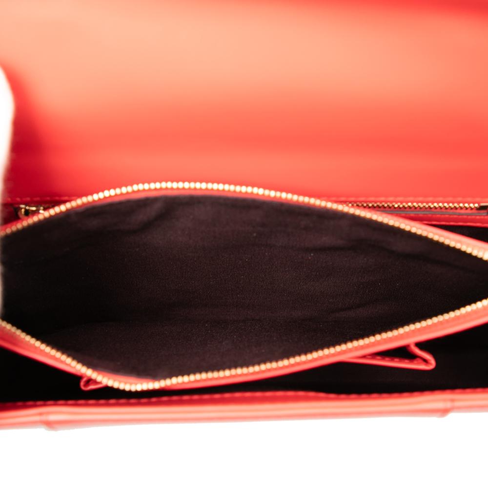 Bvlgari AB Bvlgari Red Calf Leather Medium skin Serpenti Forever Shoulder Bag Italy