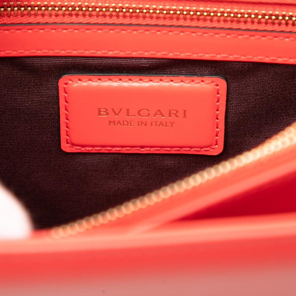 Bvlgari AB Bvlgari Red Calf Leather Medium skin Serpenti Forever Shoulder Bag Italy