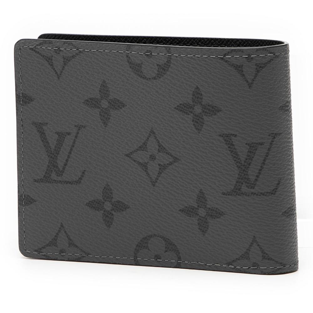 Louis Vuitton A Louis Vuitton Gray Monogram Canvas Fabric Monogram Eclipse Reverse Slender Wallet France