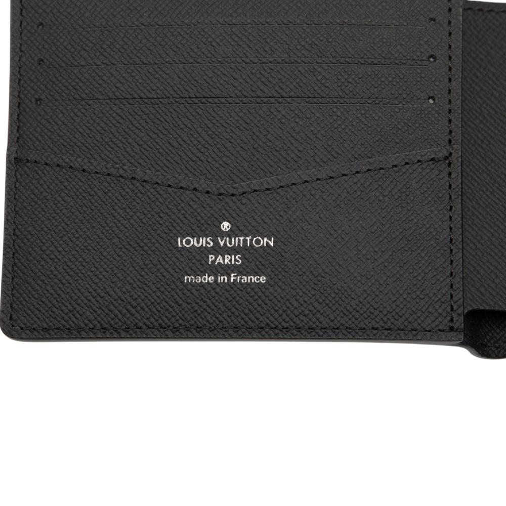 Louis Vuitton A Louis Vuitton Gray Monogram Canvas Fabric Monogram Eclipse Reverse Slender Wallet France
