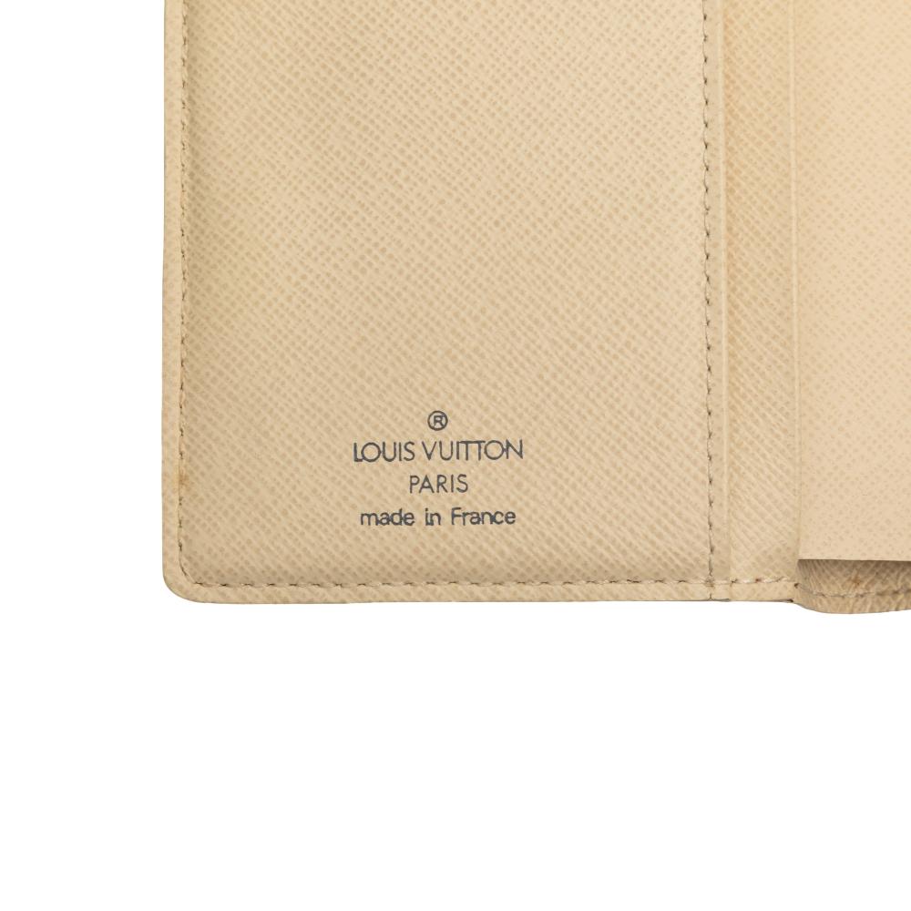 Louis Vuitton B Louis Vuitton White Damier Canvas Fabric Damier Azur Portefeuille Viennois France
