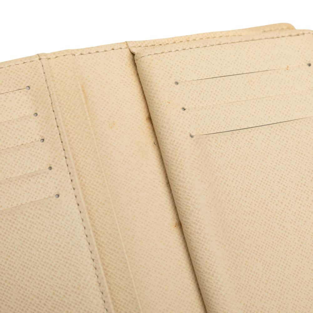 Louis Vuitton B Louis Vuitton White Damier Canvas Fabric Damier Azur Portefeuille Viennois France