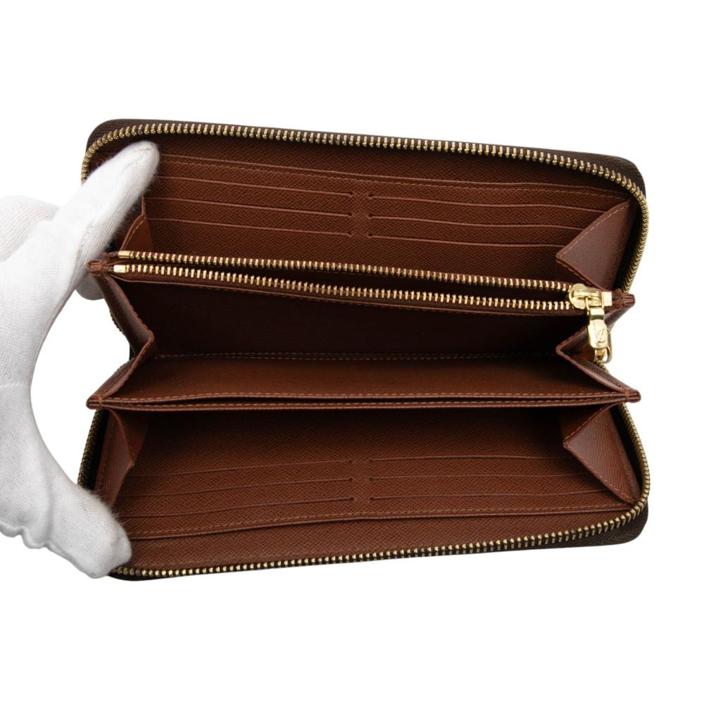 Louis Vuitton B Louis Vuitton Brown Monogram Canvas Fabric Monogram Zippy Long Wallet France
