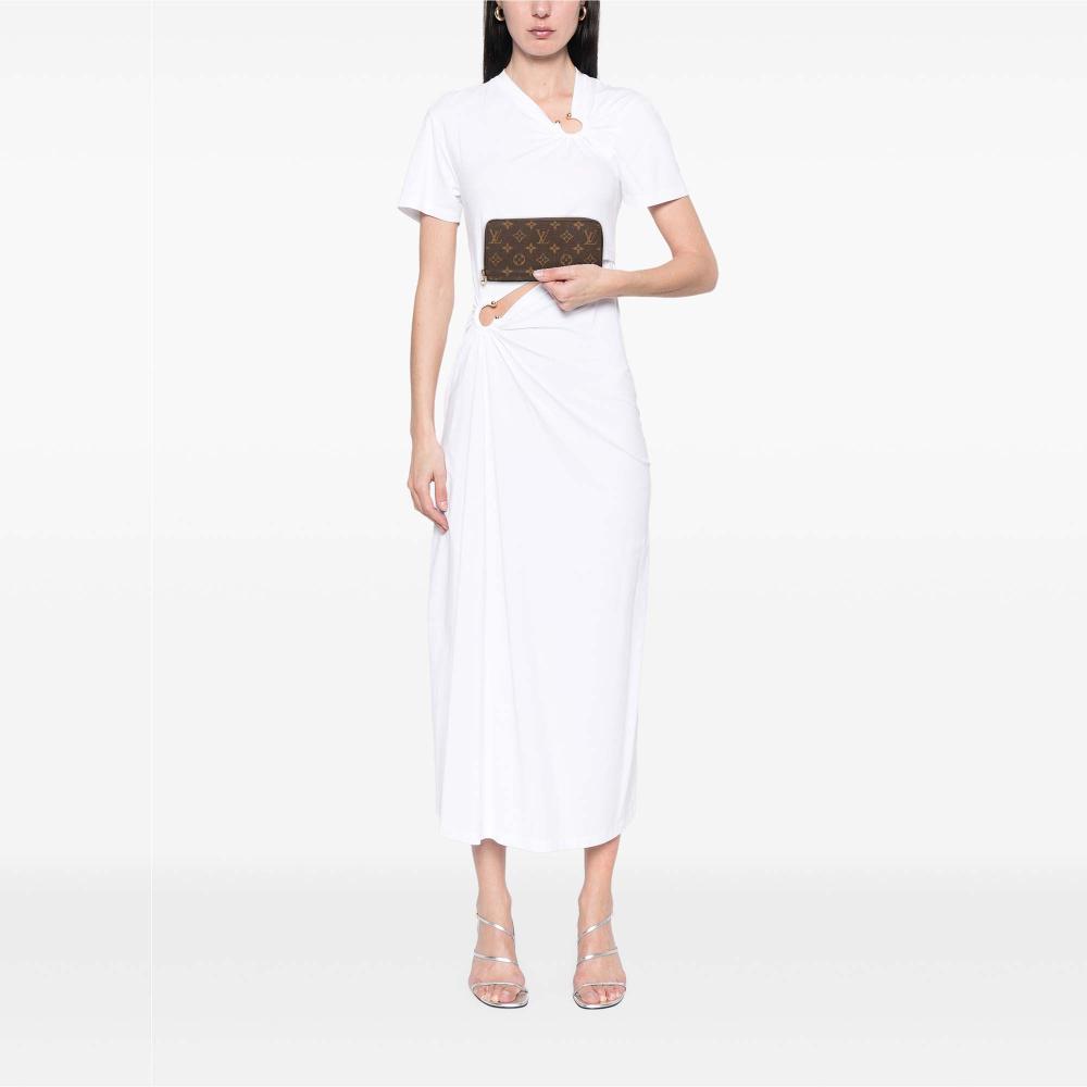 Louis Vuitton B Louis Vuitton Brown Monogram Canvas Fabric Monogram Zippy Long Wallet France