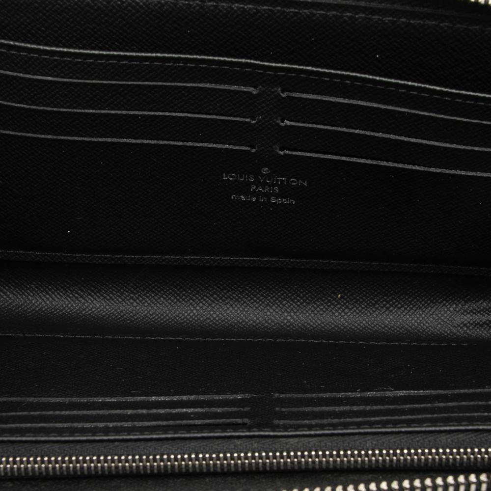 Louis Vuitton B Louis Vuitton Black Damier Canvas Fabric Damier Graphite Dragonne Zippy Long Wallet Spain