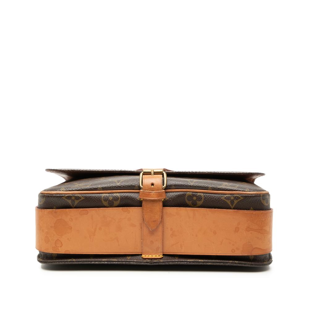 Louis Vuitton B Louis Vuitton Brown Monogram Canvas Fabric Monogram Cartouchiere GM France