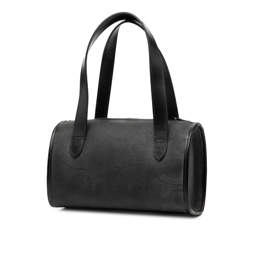 Christian Dior B Dior Black Canvas Fabric Mini Diorissimo Trotter Boston Bag France