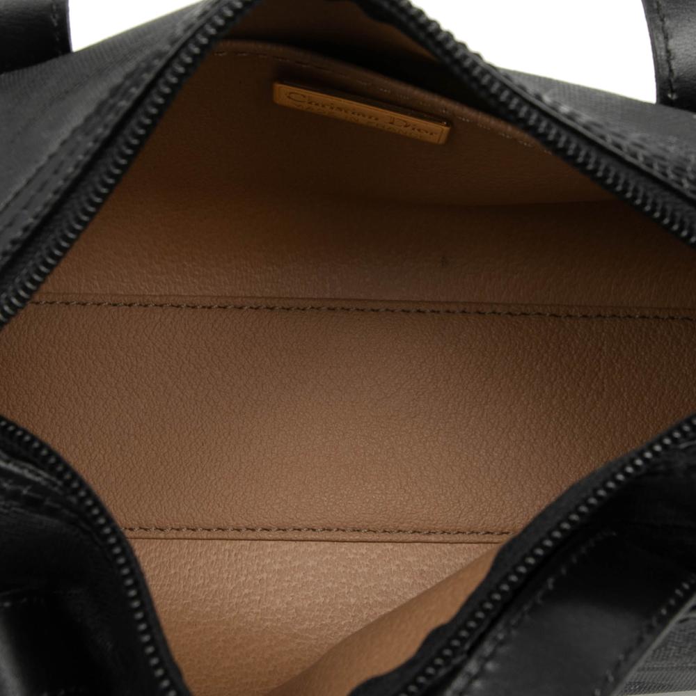 Christian Dior B Dior Black Canvas Fabric Mini Diorissimo Trotter Boston Bag France