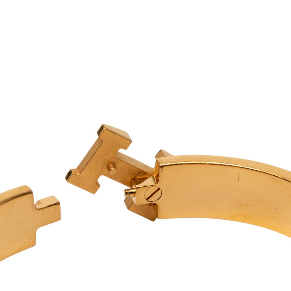 Hermès B Hermès Red with Gold Enamel Other Narrow Clic H Bracelet PM France