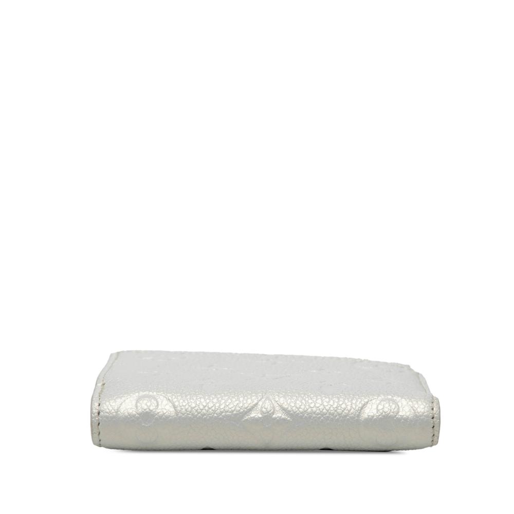 Louis Vuitton AB Louis Vuitton White Pearl Monogram Empreinte Leather Lisa Compact Wallet France