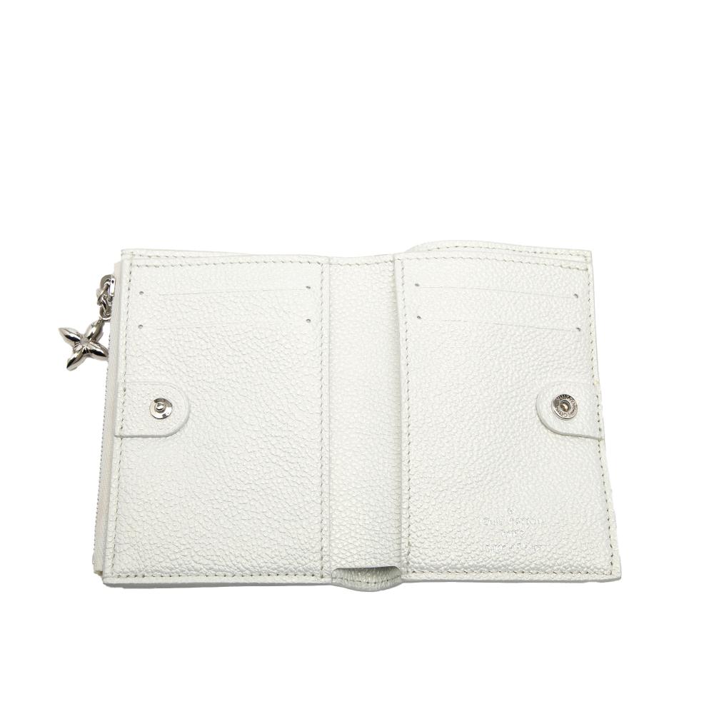 Louis Vuitton AB Louis Vuitton White Pearl Monogram Empreinte Leather Lisa Compact Wallet France