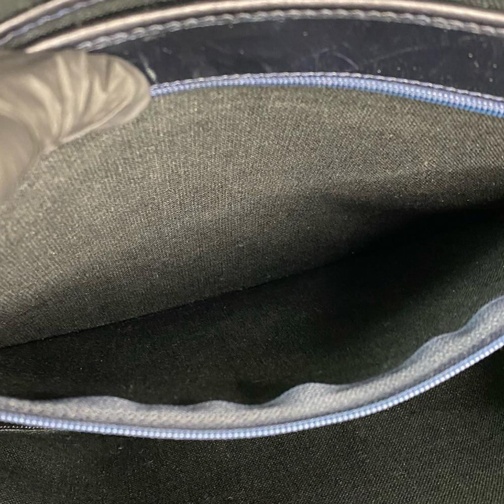 Christian Dior AB Dior Blue Navy Coated Canvas Fabric Honeycomb Shoulder Bag France